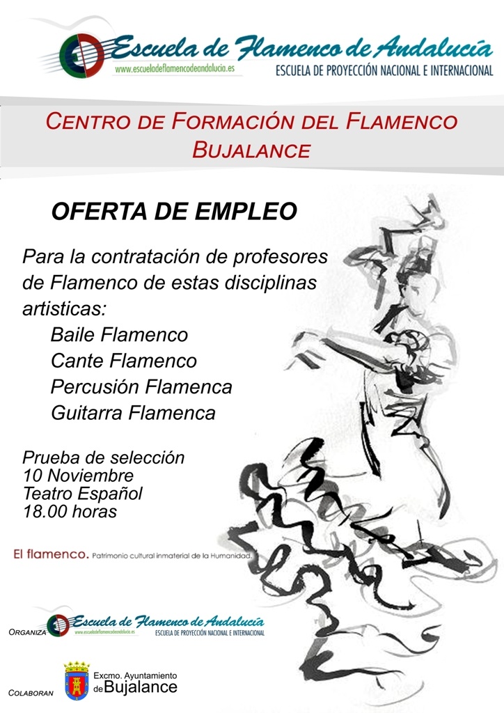 Oferta Empleo Centro de Formación del Flamenco