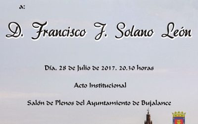 Imposición de la Medalla al Mérito Deportivo al bujalanceño Francisco Solano León