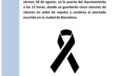 El Ayuntamiento de Bujalance guardará cinco minutos de silencio en señal de repulsa y condena al atentado ocurrido en la ciudad de Barcelona y en solidaridad con las víctimas del mismo