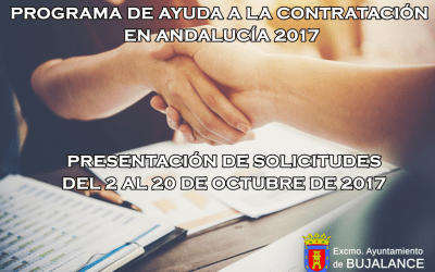 Programa Extraordinario de Ayuda a la Contratación en Andalucía 2017