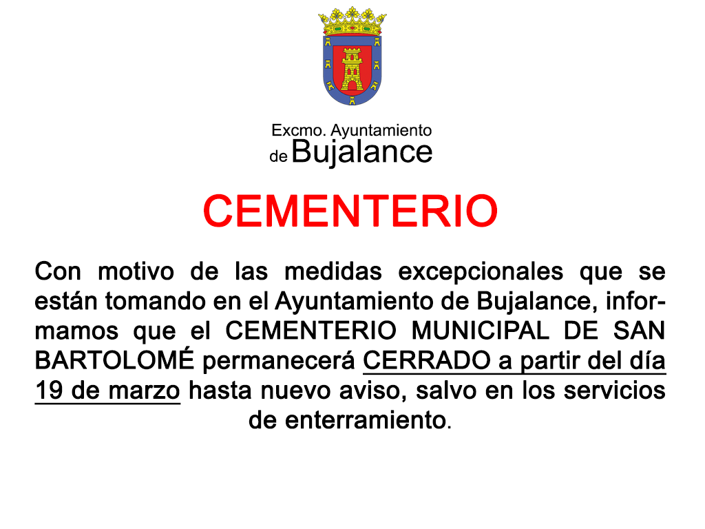 Cierre Cementerio Municipal