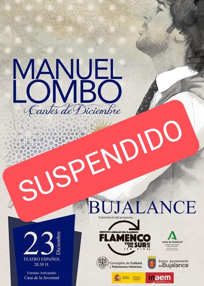 Suspensión Concierto Manuel Lombo