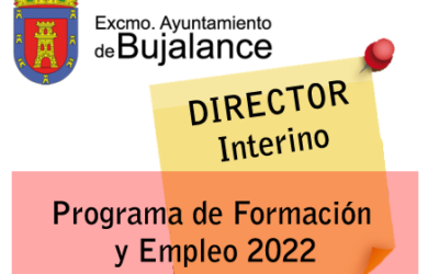 Convocatoria de Selección de Personal – Director y Administrativo para Programa de Formación y Empleo 2022