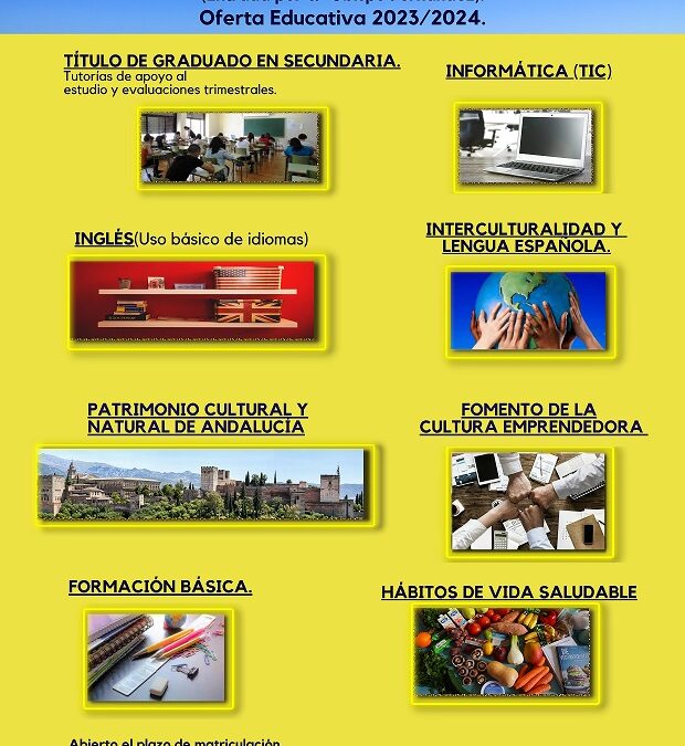 Oferta formativa de la Sección de Educación Permanente de Bujalance 2023/2024